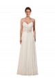 Soft Chiffon Sheath Chapel Train Sleeveless Keyhole Back Wedding Dress Cairns