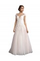 Tulle & Lace A-Line Cathedral Train Cap Sleeves Beach Wedding Dress Cairns