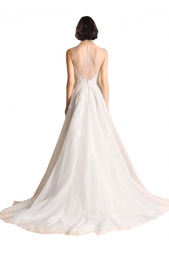 Tulle A-Line Chapel Train Sleeveless Wedding Dress Cairns