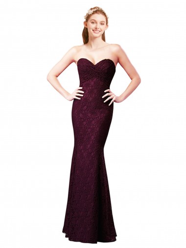 Lace A-Line Long Sleeveless Bridesmaid Dress Cairns