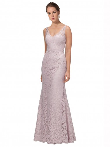 Lace Mermaid Long Sleeveless V-Back Formal Dress / Bridesmaid Dress Cairns