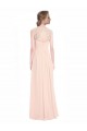 Soft Chiffon & Lace A-Line Long Sleeveless Sweetheart Keyhole Back Bridesmaid Dresses Cairns