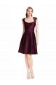 Satin & Lace A-Line Knee Length Sleeveless Open Back Bridesmaid Dress Cairns