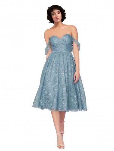 Lace A-Line Knee Length Sleeveless Keyhole Back Bridesmaid Dress Cairns