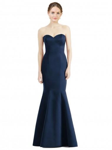 Satin Mermaid Long Floor Length Sleeveless Bridesmaid Dress Cairns