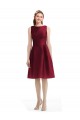 Satin A-Line Knee Length Sleeveless Burgundy Cocktail Dresses Cairns
