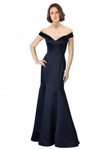 Satin Mermaid Long Cap Sleeves Prom Dress / Bridesmaid Dress Cairns