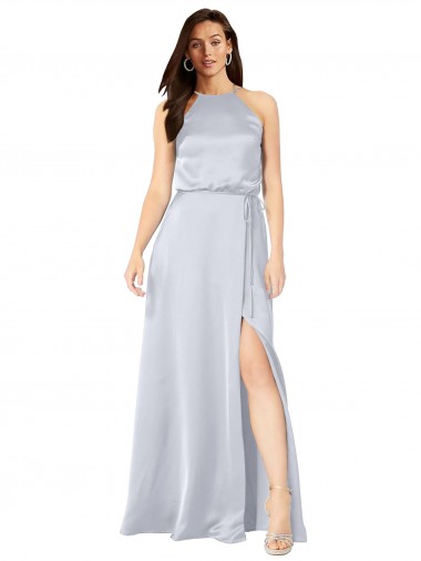 Silk like Satin A-Line Long Sleeveless Low Back Formal Evening Gown / Bridesmaid Dress Cairns