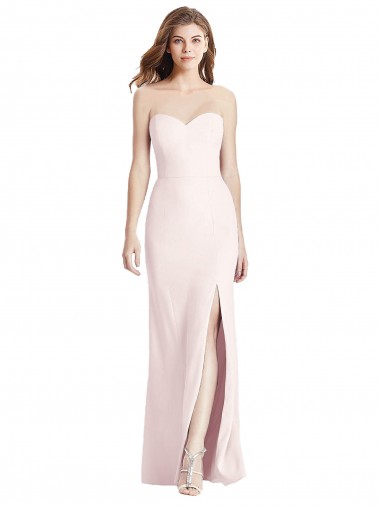 Stretch Crepe Trumpet Long Sleeveless Low Back Front Slit Prom Dresses Cairns