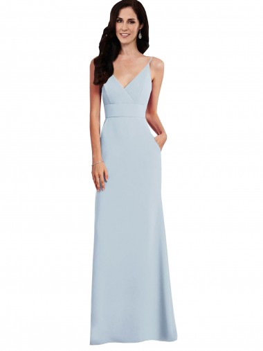Stretch Crepe Trumpet Long Sleeveless V-Back Formal Dress / Bridesmaid Dress Cairns