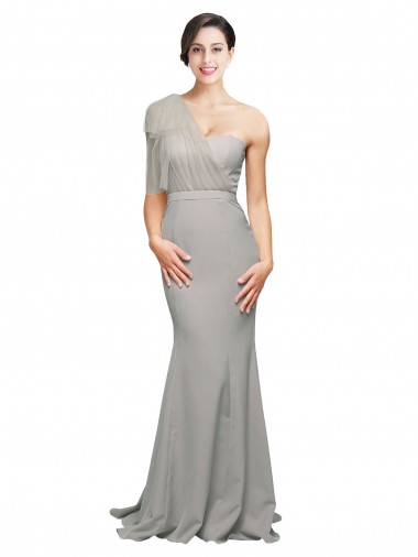 Stretch Crepe & Tulle Mermaid Sweep Train Sleeveless Low Back Formal Evening Gown / Prom Dress / Bridesmaid Dress Cairns