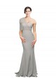 Stretch Crepe & Tulle Mermaid Sweep Train Sleeveless Low Back Formal Evening Gown / Prom Dress / Bridesmaid Dress Cairns