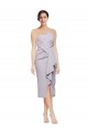 Stretch Crepe Sheath Cocktail Length Sleeveless Low Back High Low Evening Gown / Prom Dress / Bridesmaid Dress Cairns
