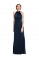 Stretch Crepe Trumpet Long Sleeveless Dark Navy Open Back Semi Formal Evening Dress / Prom Dress / Bridesmaid Dress Cairns