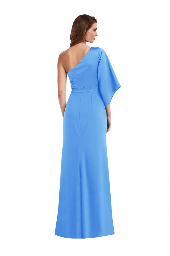 Stretch Crepe Trumpet Long Bell Sleeves Semi Formal Evening Dress / Prom Dress / Bridesmaid Dress Cairns
