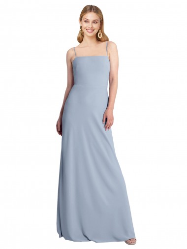 Stretch Crepe A-Line Long Sleeveless Criss Cross Open Back Prom Dress / Bridesmaid Dress Cairns