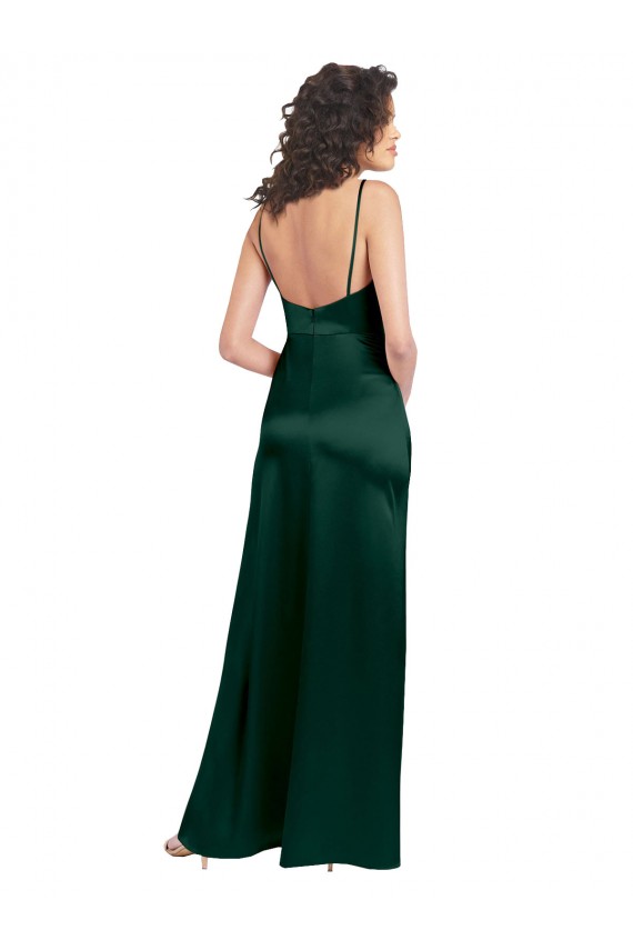 Stretch Satin A-Line Long Sleeveless Open Back Formal Evening Gown / Prom Dress / Bridesmaid Dress Cairns