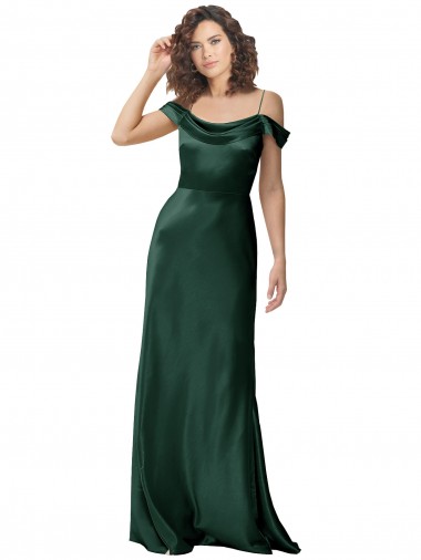 Stretch Satin A-Line Long Sleeveless V-Back Formal Evening Gown / Prom Dress / Bridesmaid Dress Cairns