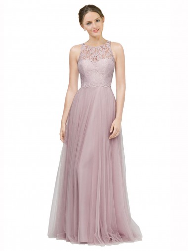 Tulle & Lace A-Line Long Sleeveless Bridesmaid Dress Cairns
