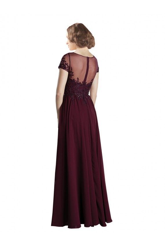 Tulle & Soft Chiffon A-Line Long Cap Sleeves Bridesmaid Dress Cairns