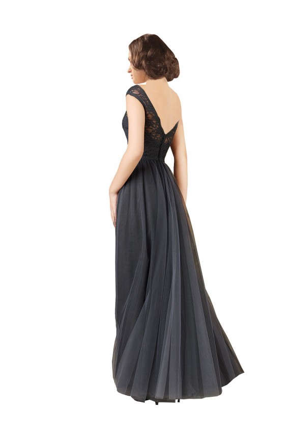 Tulle & Lace A-Line Long Cap Sleeves Bridesmaid Dress Cairns