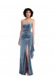 Stretch Velvet Sheath Long Sleeveless Low Back Formal Evening Gown / Prom Dress / Bridesmaid Dress Cairns