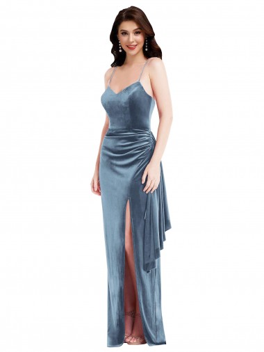 Stretch Velvet Trumpet Long Sleeveless Low Back Formal Evening Gown / Prom Dress / Bridesmaid Dress Cairns